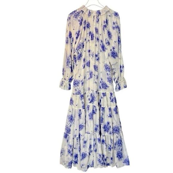 Free People Feeling Groovy Dress in Vintage Ivory & Blue Size Small - Picture 4 of 11